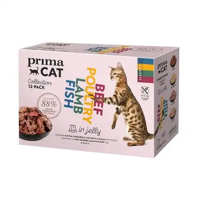 PrimaCat Classic en gelatina 48 x 85 g - Pack Ahorro - Mix Classic (4 variedades) - PrimaPet - Comparador de precios