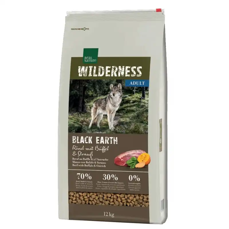 Real Nature Wilderness Black Earth Para Perros Todos Los Tamaños, Peso 12 Kg - Real Nature - Comparador de precios