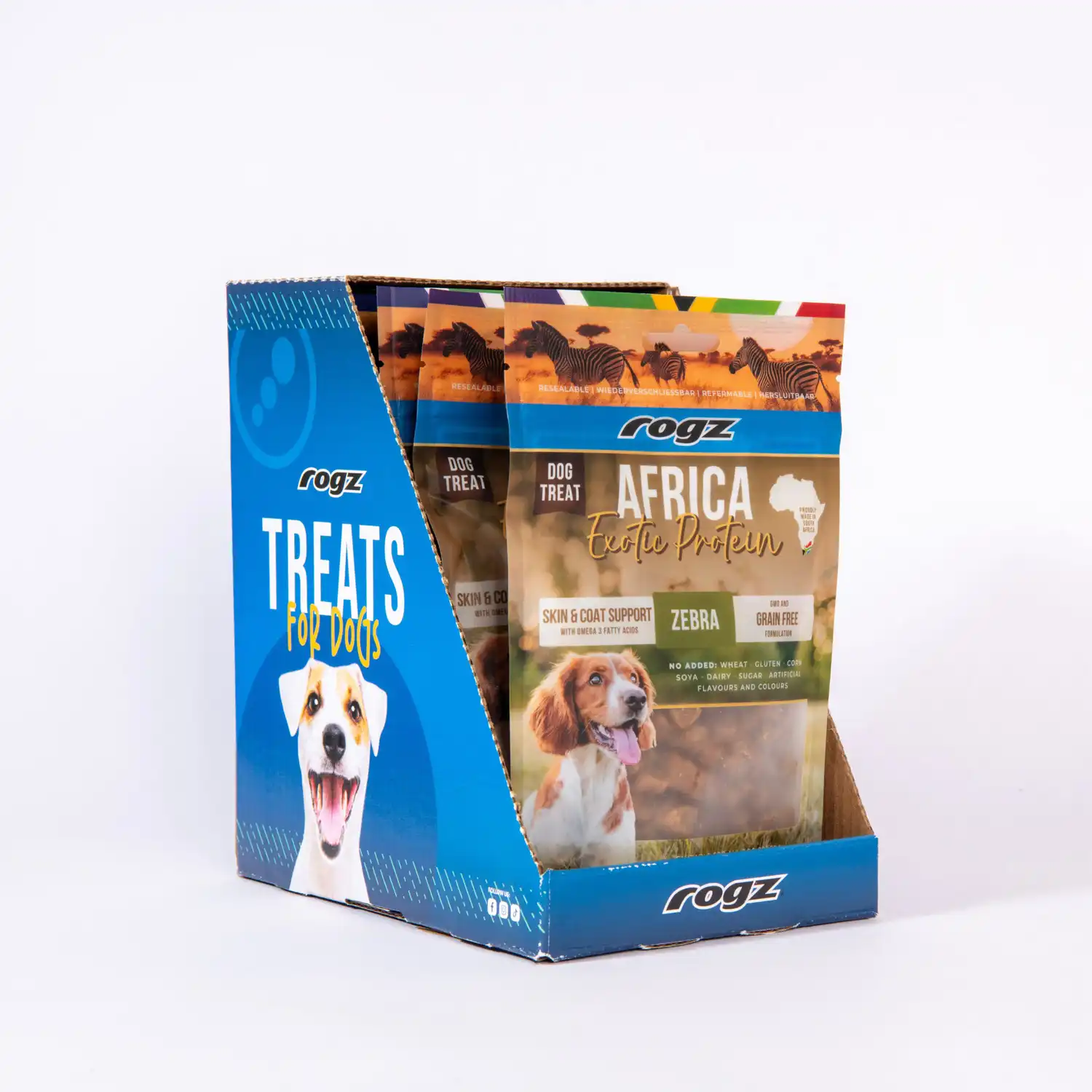 Rogz Snack Piel y Pelo de cebra con Omega 3 y 6 para Perros - 600 g - Rogz - Comparador de precios