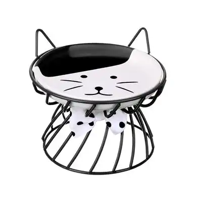 UAMLY Comedero de cerámica para gatos con patas altas - 1 pieza negra - Uamly - Comparador de precios