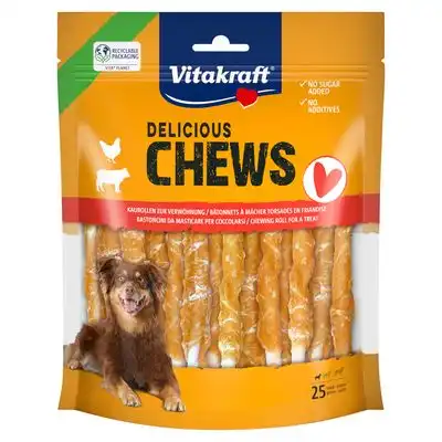 Vitakraft Delicious Chews rollitos masticables pollo S - 300 g (25 unidades) - Vitakraft - Comparador de precios