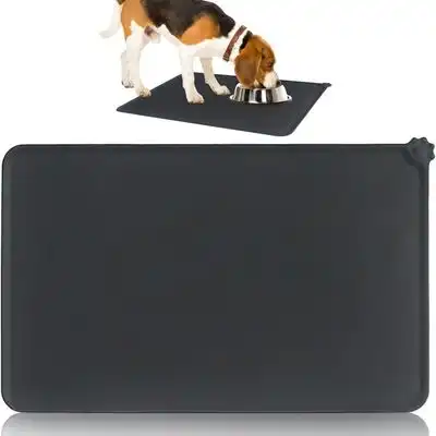 ZooVenture Alfombrilla silicona comedero mascotas - Antideslizante - Negro - Zooventure - Comparador de precios