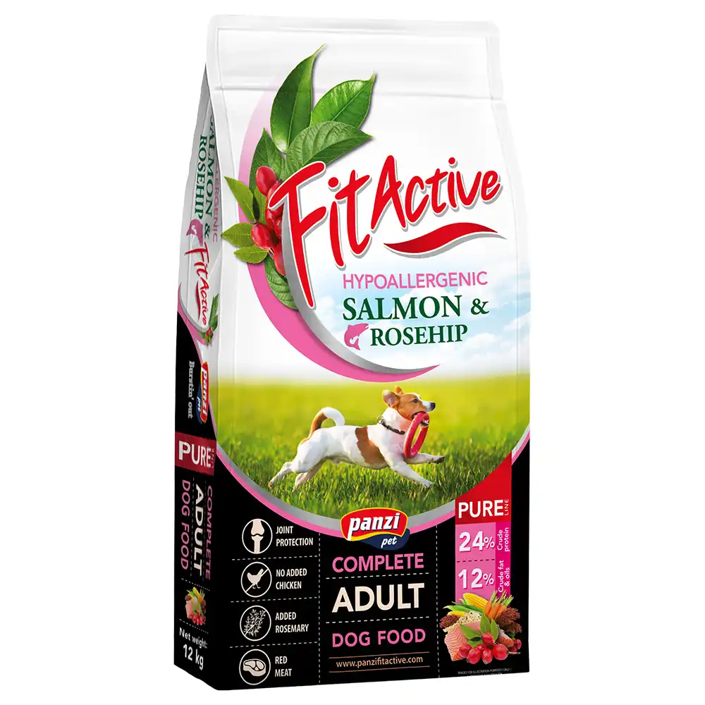 FitActive Pure Hypoallergenic con salmón y escaramujo - 12kg