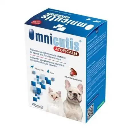 Hifarmax Omnicutis Atopicalm Suplemento Para Perros y Gatos con Dermatitis Atópica, 200 u. - Hifarmax - Comparador de precios