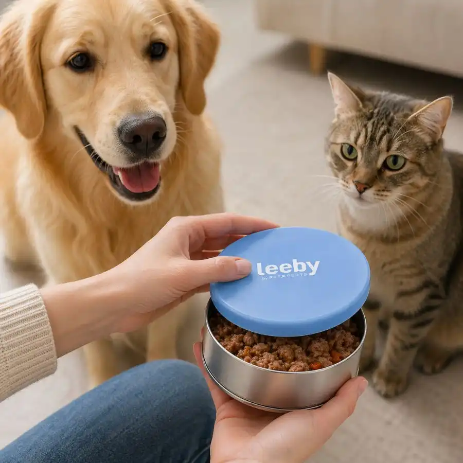 Leeby Tapa Comedero Azul para perros y gatos - 9 x 1 cm - Leeby - Comparador de precios