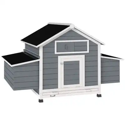 PawHut Gallinero de Madera - Gris - PawHut - Comparador de precios