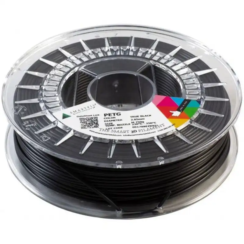 Smartfil PETG Filamento 3D Translúcido Brillante 2.85mm 750g True Black