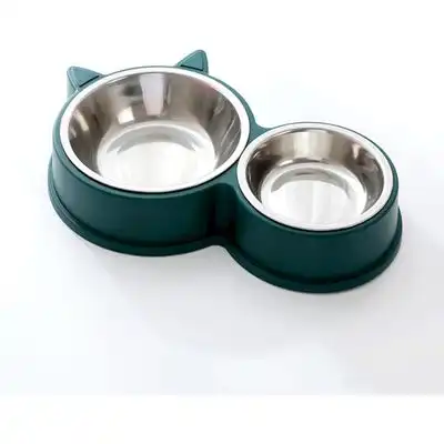 UAMLY Juego de cuencos para gatos, cuenco doble - 1 Artículo Verde - Uamly - Comparador de precios