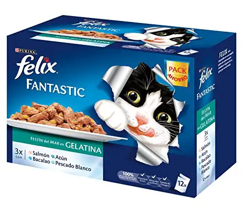 Comida húmeda para gatos adultos Félix Fantastic Festín del Mar 1200 gr