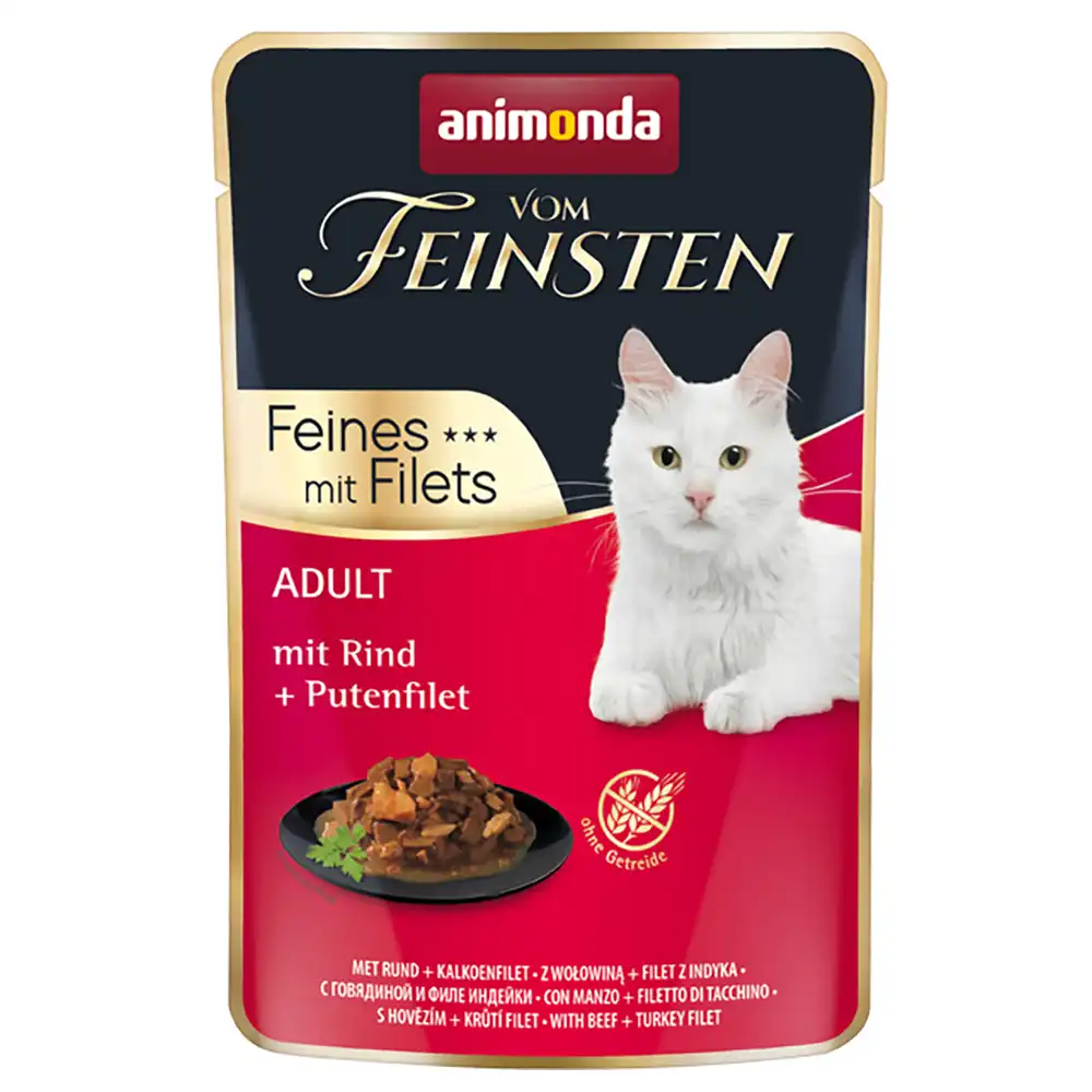 Animonda Vom Feinsten Adult 18 x 85 g - Vacuno + filete de pavo