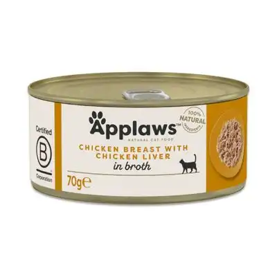 Applaws en caldo 6 x 70 g - Pechuga de pollo con hígado de pollo - Applaws - Comparador de precios