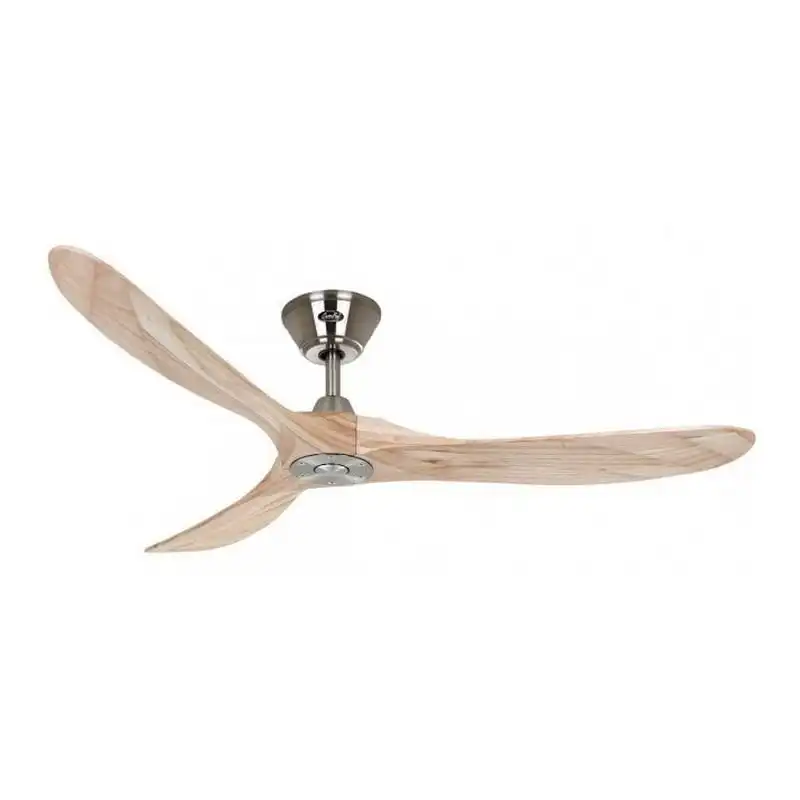 CasaFan 315216 Eco Genuino Ventilador de Techo con Mando a Distancia 16W 152cm Madera Maciza/Cromo Satinado