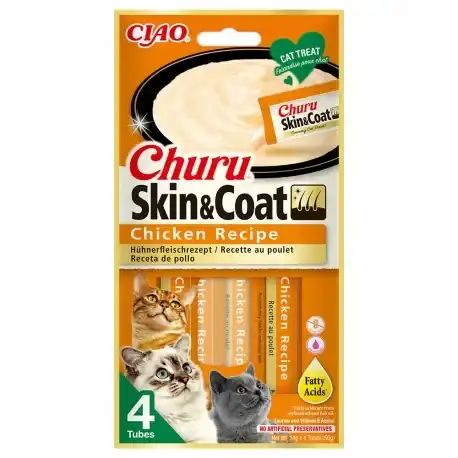Churu Skin&Coat Snack Cremoso para Gatos con Atún, 1 x 56 gr - Churu - Comparador de precios