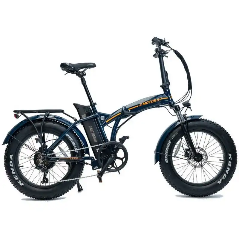 EMotorad Toledo Bicicleta Eléctrica Plegable Neumáticos Kenda Fat Tire 20x4" Motor 36V 250W Azul