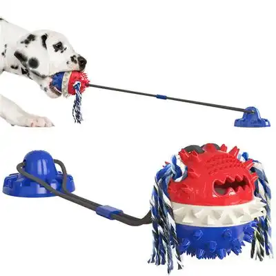 FurryFusion  masticable multifuncional para perros con cuerda tirar - Rojo - Furry Fusion - Comparador de precios