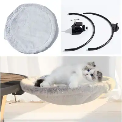 IntiMeg Hamaca ajustable con escritorio para gatos - Gris - IntiMeg - Comparador de precios