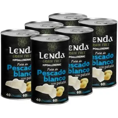 Lenda Paté para Perros Pescado Blanco con Patatas - 6 x 400 g - Lenda - Comparador de precios