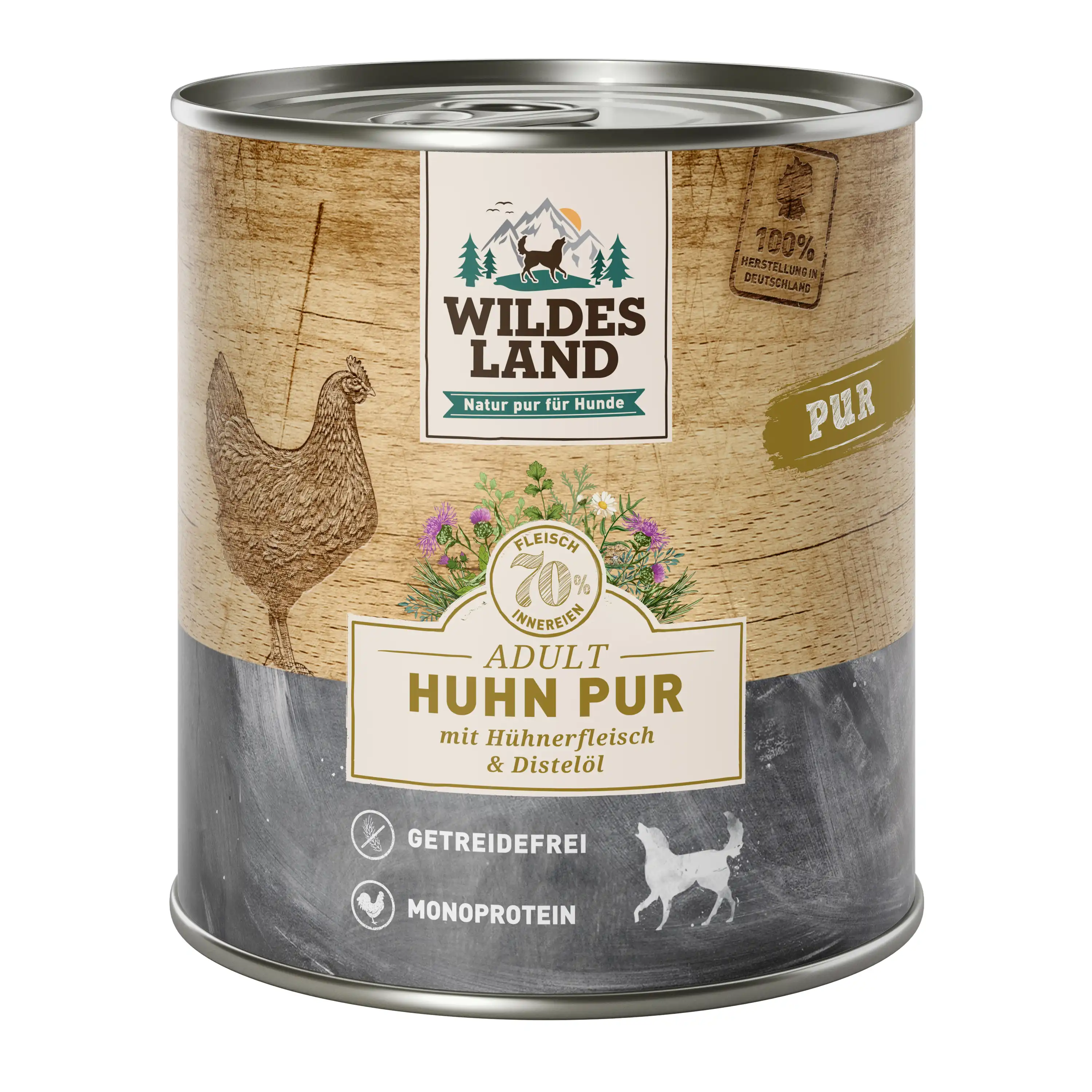 Pollo puro con aceite de cártamo 800 g - Wildes Land - Comparador de precios