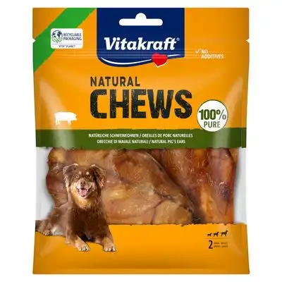 Vitakraft Natural Chews orejas de cerdo naturales - 2 unidades (44 g) - Vitakraft - Comparador de precios
