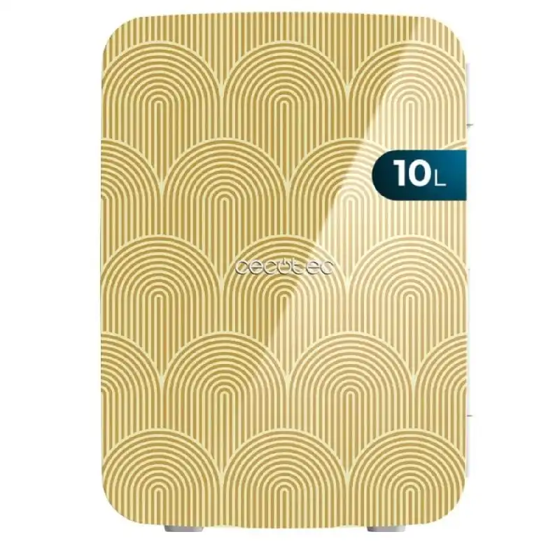 Cecotec Bolero MiniCooling 10L Bahamas Pat 2 Frigorífico Nevera Mini 12-220V E Amarillo/Blanco