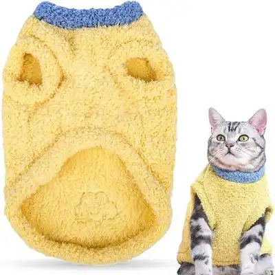 HausPets Abrigo de invierno para gatos: suave, al viento y transpirable - AMARILLO - HausPets - Comparador de precios