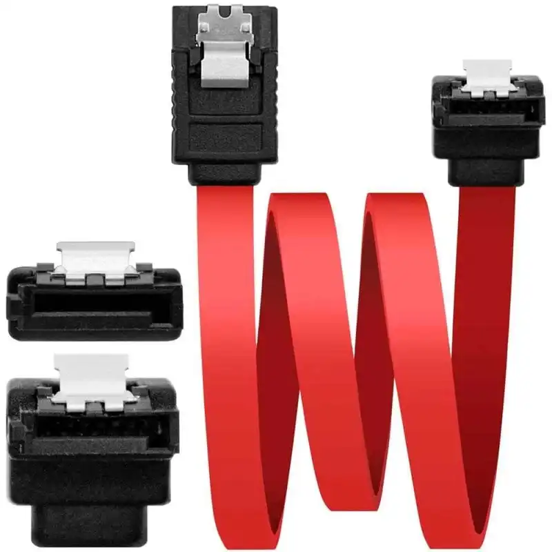 Nanocable Cable SATA Acodado con Anclajes Macho/Macho 0.5m Rojo