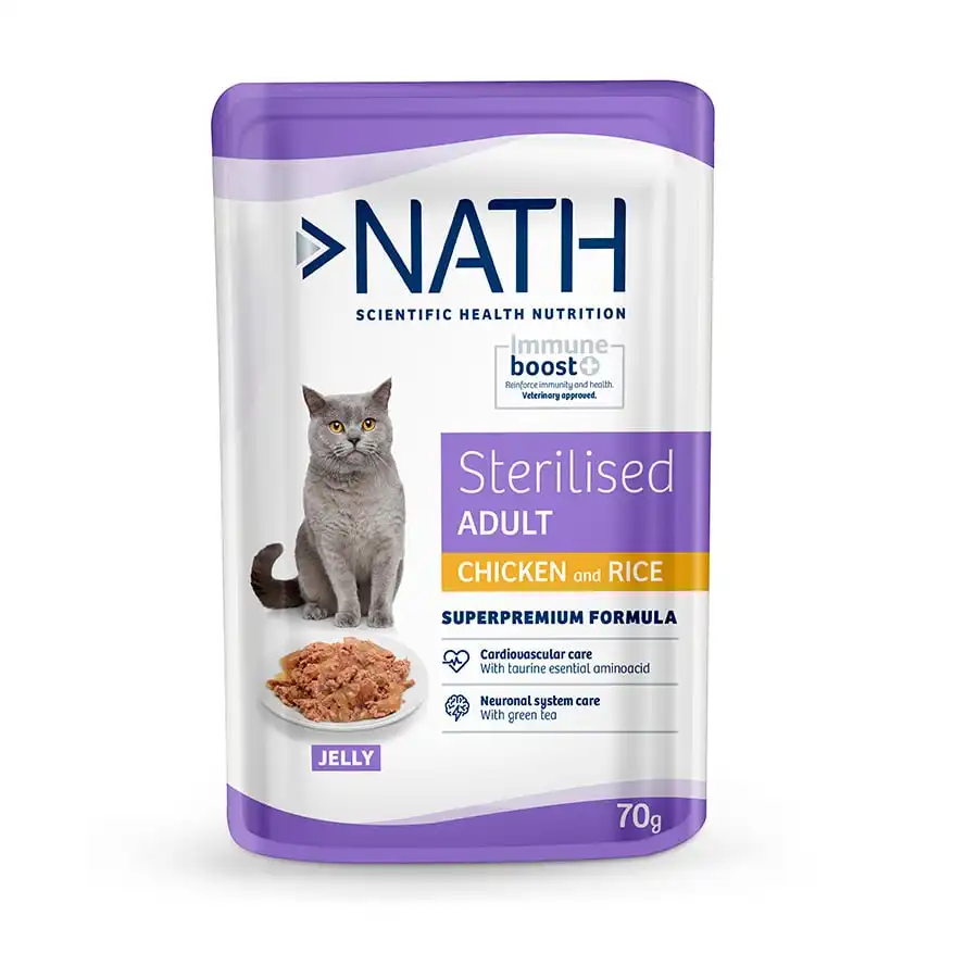 Nath Adult Sterilised Pollo en Gelatina sobre para gatos