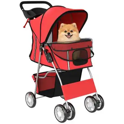 PawHut Carrito para Perro - Rojo - PawHut - Comparador de precios