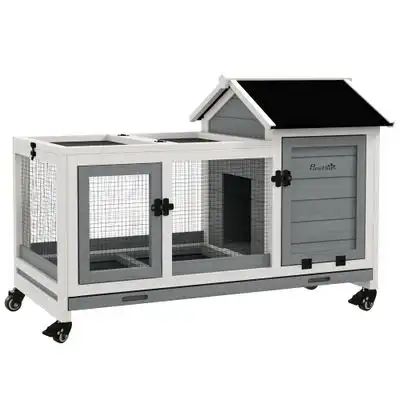 PawHut Conejera de Madera - Gris - PawHut - Comparador de precios