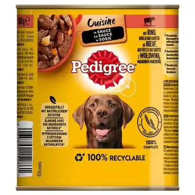 Pedigree Classic 12 x 800 g - Vacuno y zanahorias en salsa - Pedigree - Comparador de precios