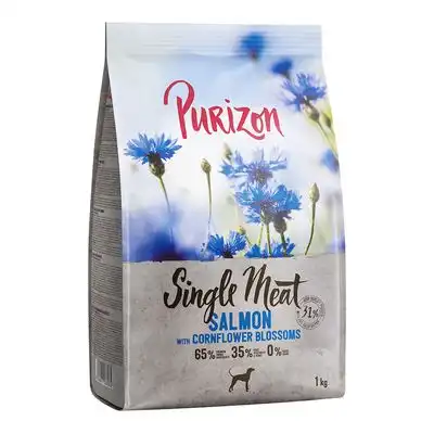 Purizon 3 x 1 kg pienso para perros: ¡20 % de descuento! - Single Meat Adult salmón con espinacas y flores de aciano (3 x 1 kg) - Purizon - Comparador de precios