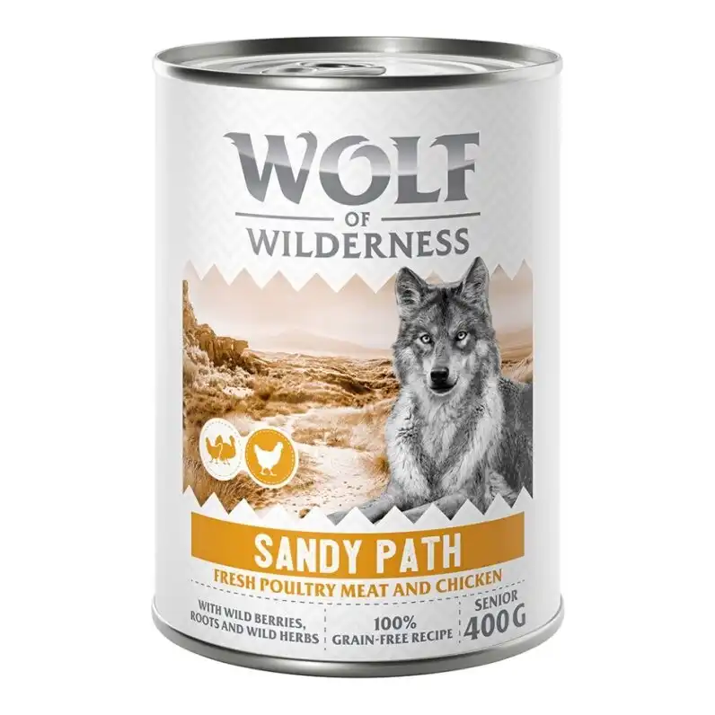 Wolf of Wilderness Expedition Senior 6 x 400 g - Sandy Path - Ave con pollo - Wolf of Wilderness - Comparador de precios