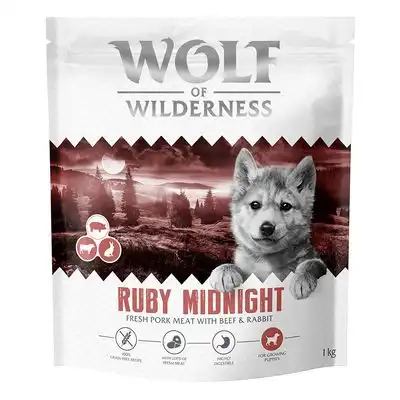Wolf of Wilderness Junior «Ruby Midnight» con vacuno y conejo, sin cereales - 1 kg - Wolf of Wilderness - Comparador de precios