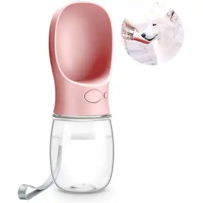 ZooVenture Botella de agua portátil para perros con recipiente incorporado - Color: Rosa - Zooventure - Comparador de precios