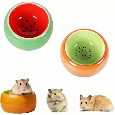 ZooVenture Juego de cuencos de cerámica para animales pequeños - Sandía + Kiwi - Zooventure - Comparador de precios
