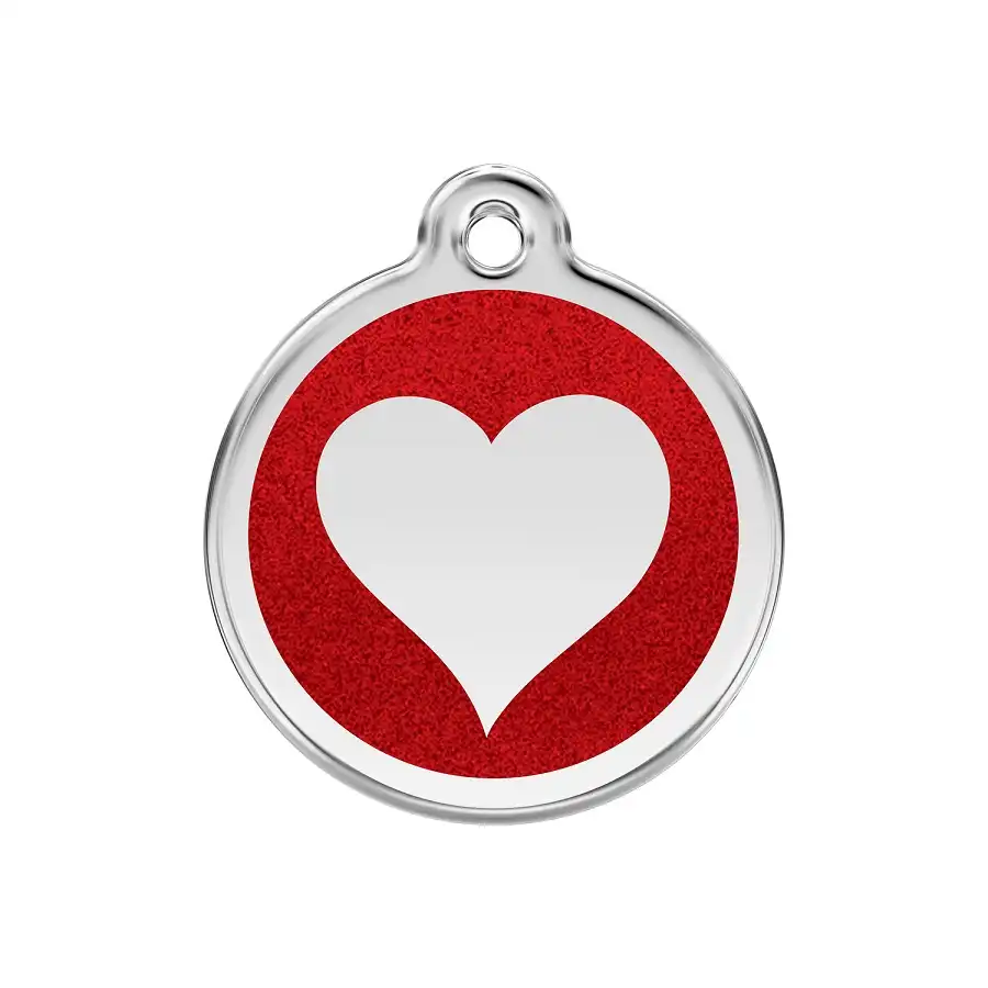 Placa identificativa Corazón Brillante Rojo M - RedDingo - Comparador de precios