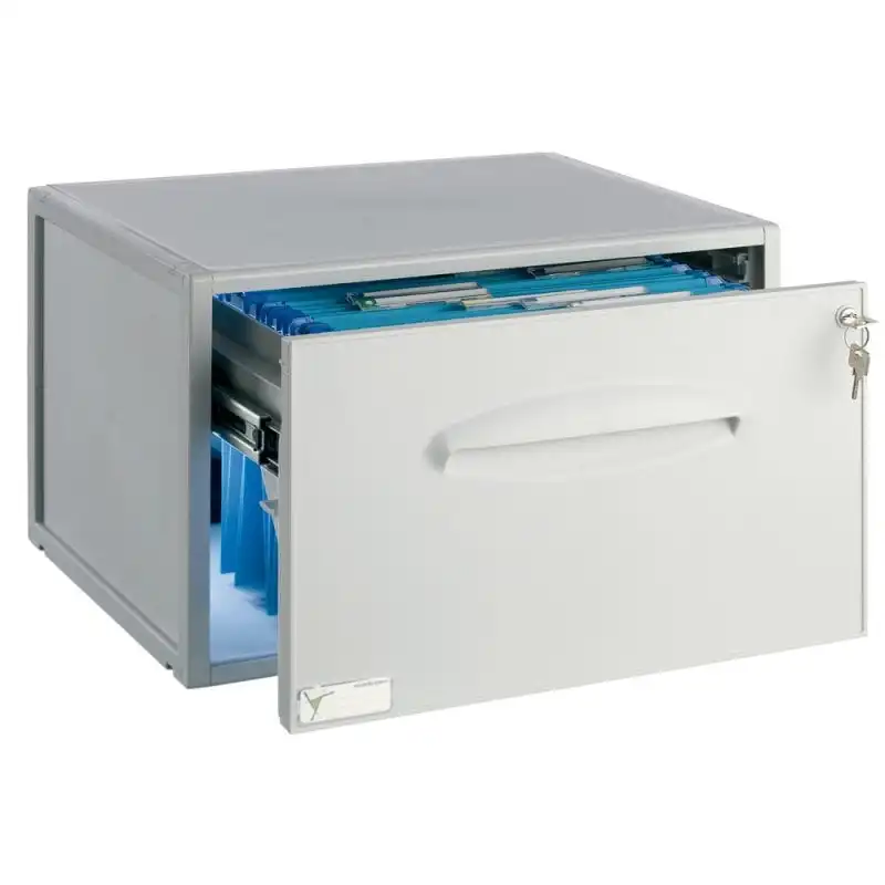 Archivador Archisystem Para Carpetas Colgantes Con Cerradura 356x474x303 Mm Color Gris