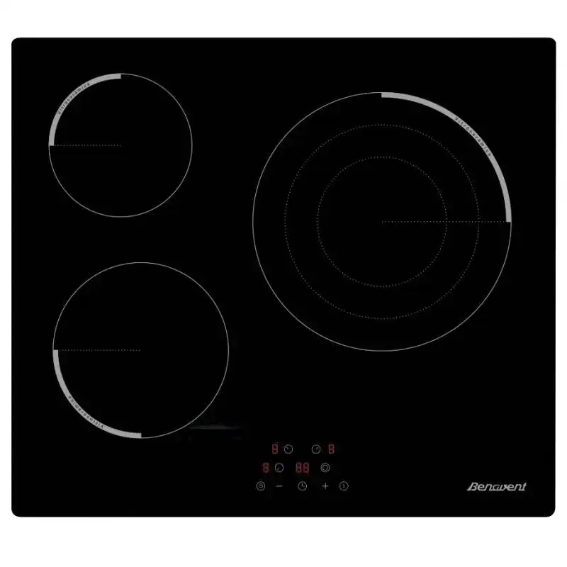 Benavent VBBR360 Placa Vitrocerámica 3 Zonas 60cm Negra