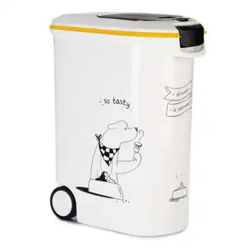 Contenedor De Comida De Perros Dinner Is Served Con Ruedas 54 L Curver