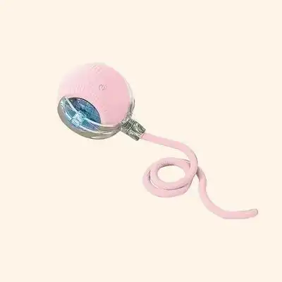 IntiMeg  para gatos Pelota automática para gatos - Llamador de pájaros con cuerda rosa - IntiMeg - Comparador de precios