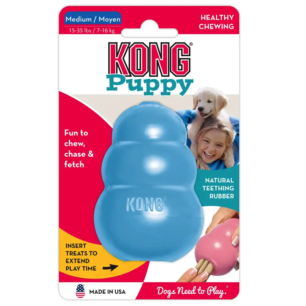 KONG Puppy juguete para cachorros - Azul tamaño M (8 x 5,5 cm L x An)