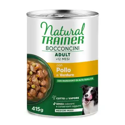 Natural Trainer Adult Medium & Maxi bocaditos en salsa 415 g - Pollo - Natural Trainer - Comparador de precios