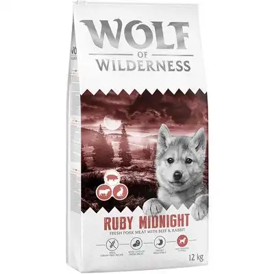 Wolf of Wilderness Junior «Ruby Midnight» con vacuno y conejo, sin cereales - 12 kg - Wolf of Wilderness - Comparador de precios