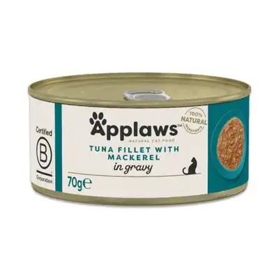 Applaws Cat en salsa en Salsa 6 x 70 g - Filete de atún con caballa - Applaws - Comparador de precios