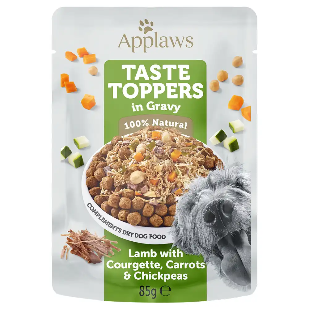 Applaws Taste Toppers en bolsitas para perros 12 x 85 g - Cordero, zanahoria, calabacín y garbanzos