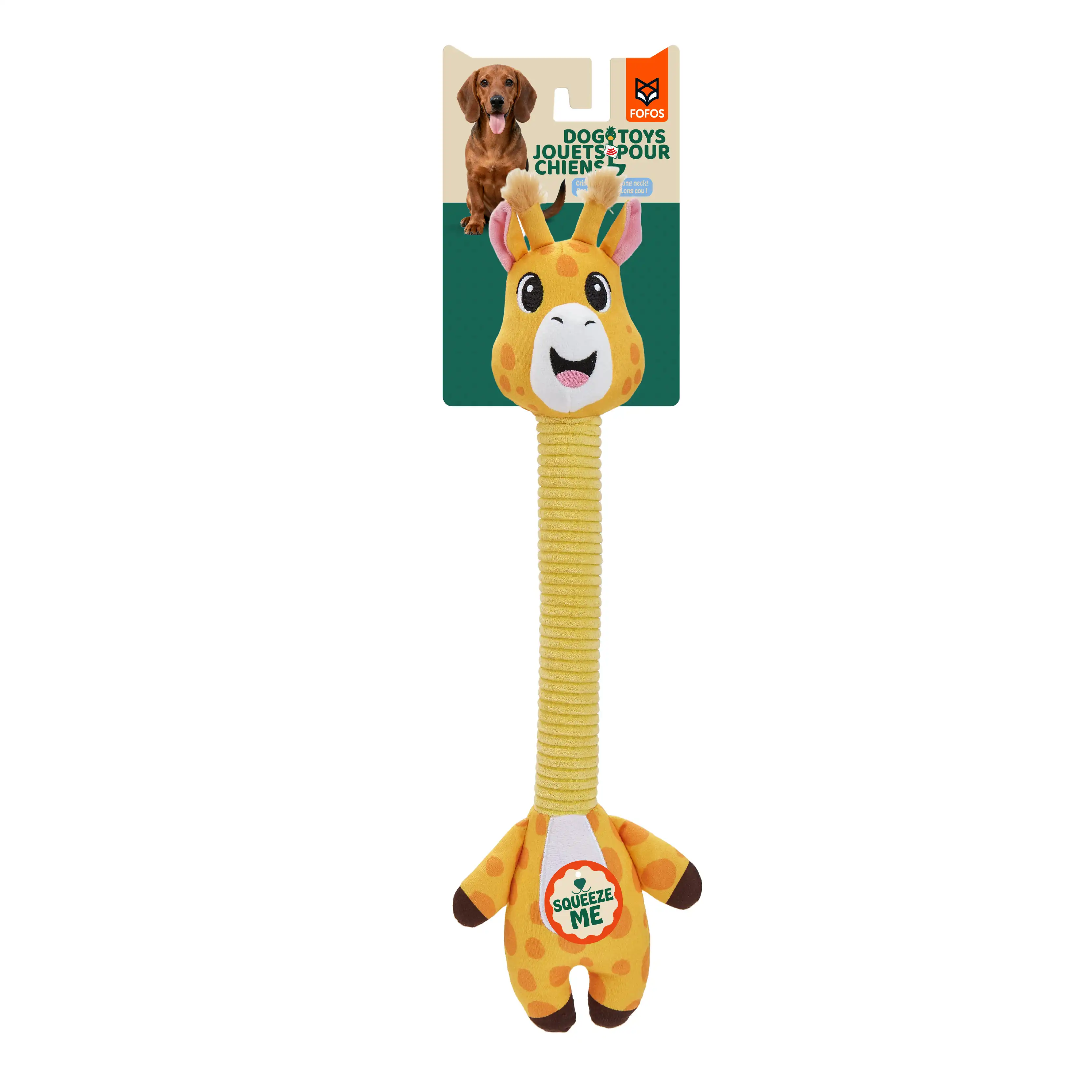 FOFOS  para Perro de Cuello Largo con Sonido Crinkle – Jirafa - 50x10x15 cm - Fofos - Comparador de precios