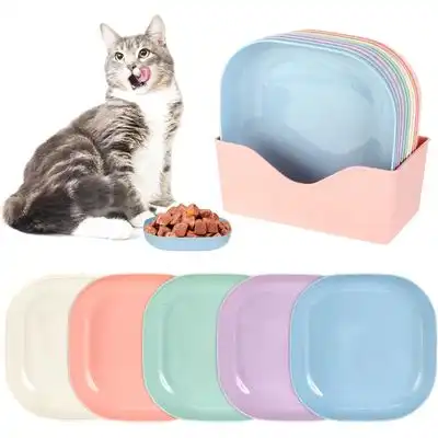 HausPets Juego 10 cuencos planos Zikenis, multicolores, platos redondos - 10 piezas - HausPets - Comparador de precios
