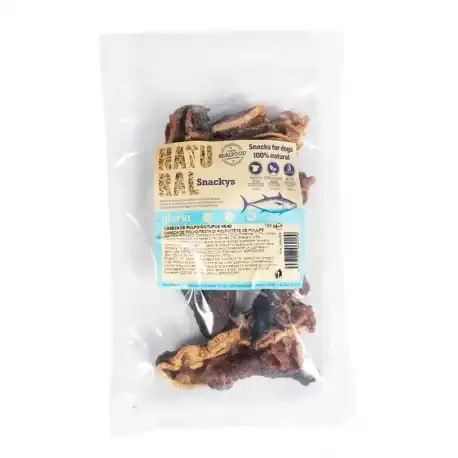 Natural Snackys Snack para Perros Cabeza de Pulpo Deshidratada, 1 x 100 gr - Snackys - Comparador de precios