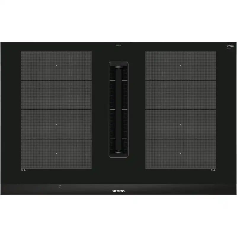 Siemens EX875LX67E Placa de Inducción Flexible 4 Zonas con Extractor Integrado Negra