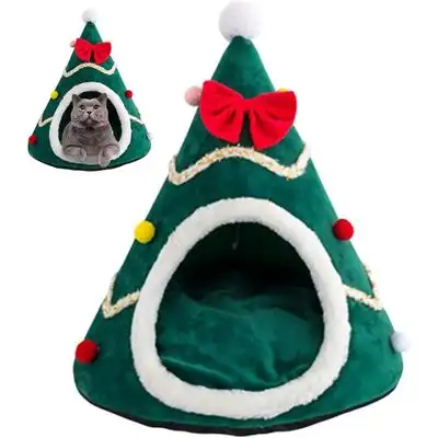 ZooVenture Cesta para gatos con forma de árbol de Navidad - Forma de árbol de Navidad 45*45*50cm - Zooventure - Comparador de precios